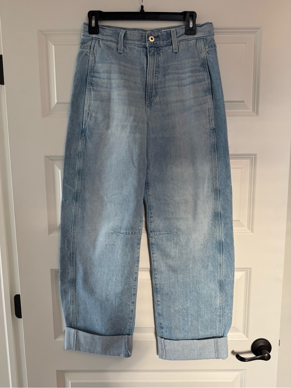 NWOT AG Mercer Cuffed High Rise Barrel Jeans - Picture 3 of 6